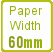 Paper width 60mm
