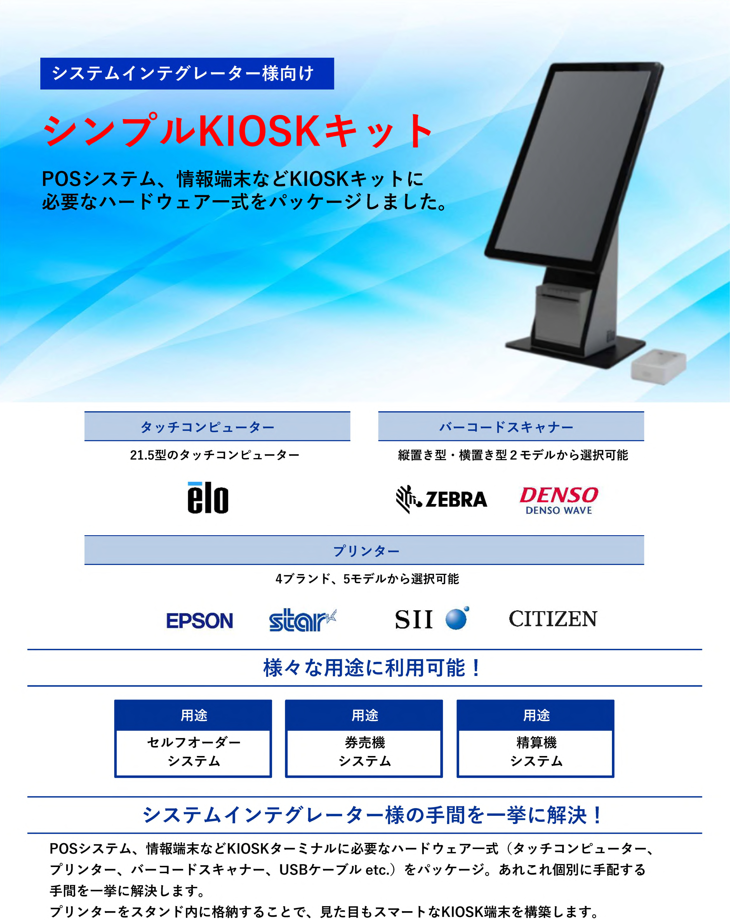 シンプルKIOSKキット説明画像A